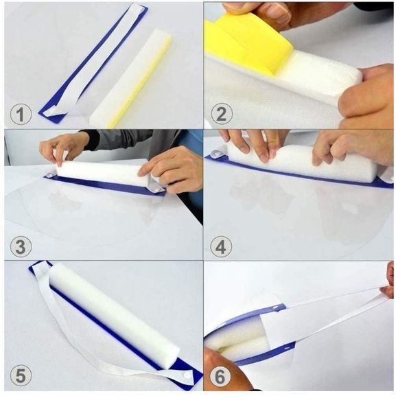 Safety Face Shield Clear Package of 10 - Picture 3 of 5